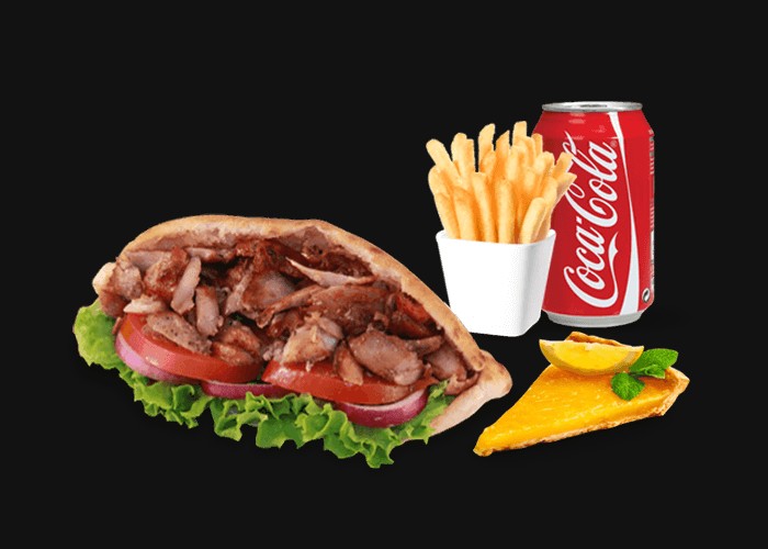 1 Sandwich of your choice<br>
+ Fries<br>
+ 1 Dessert of your  choice<br>
+ 1 Drink 33cl of your choice.