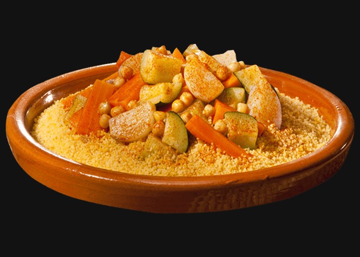  Couscous with broth.
